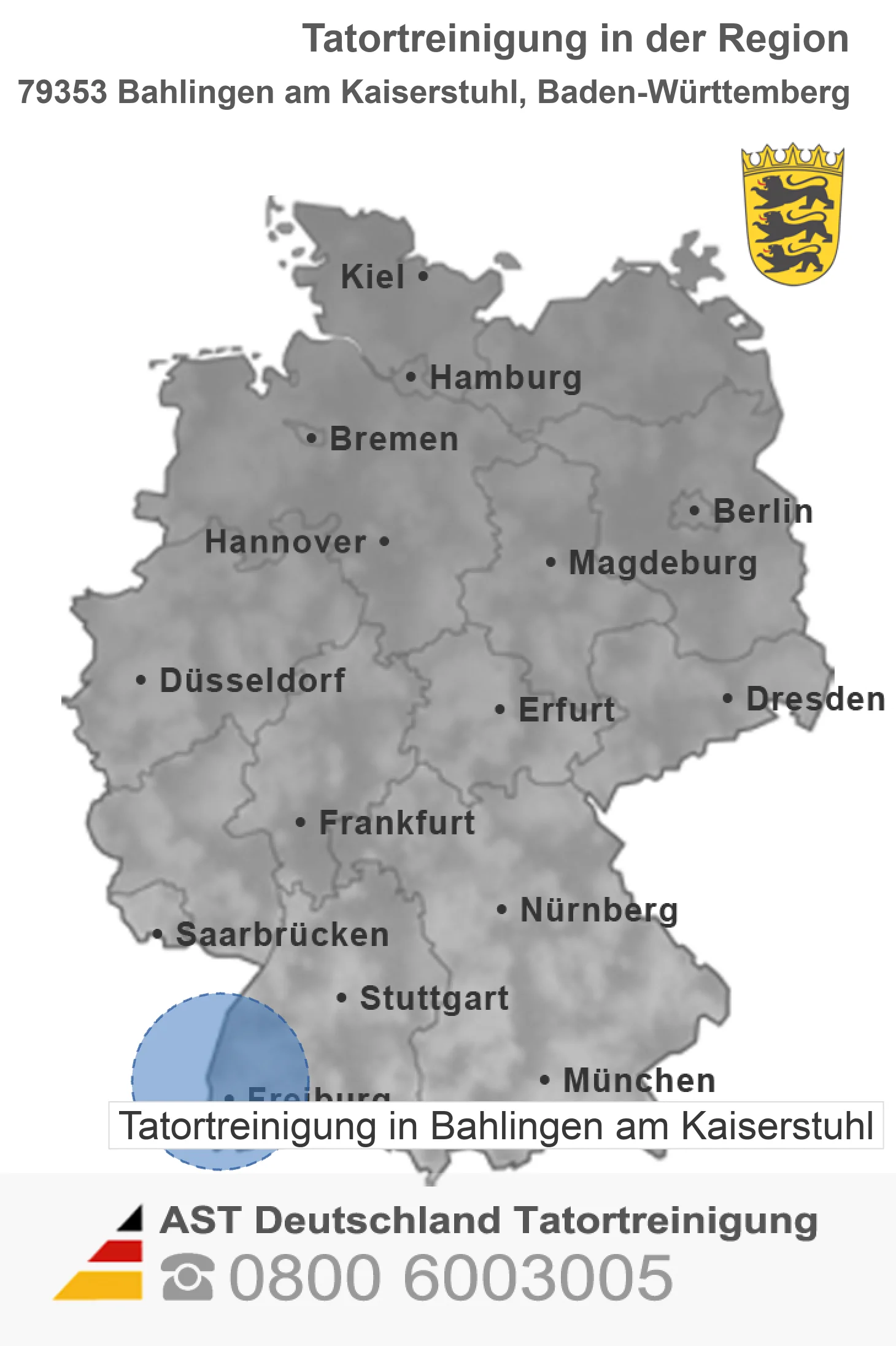 Tatortreinigung Bahlingen am Kaiserstuhl