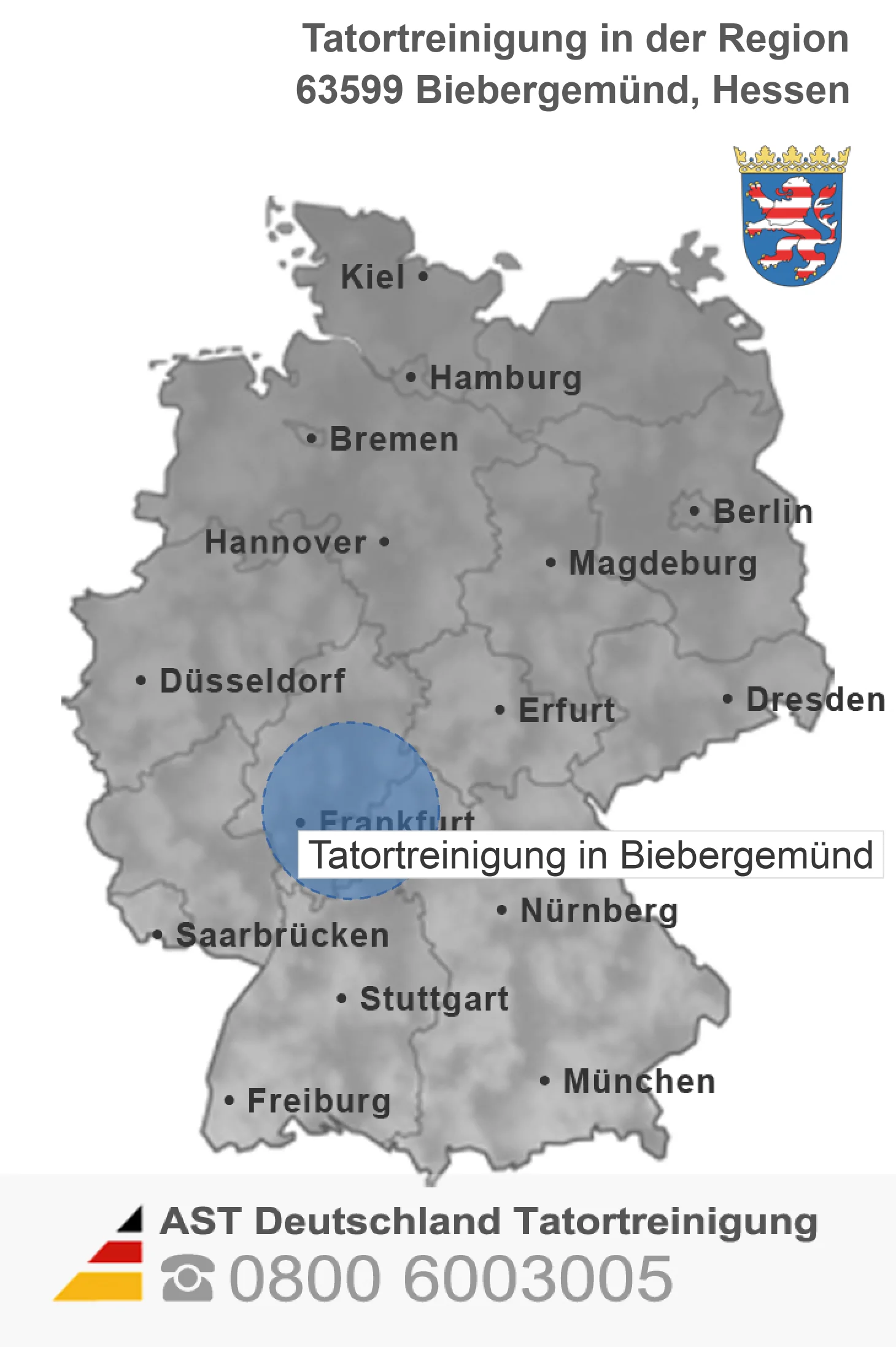 Tatortreinigung Biebergem&uuml;nd