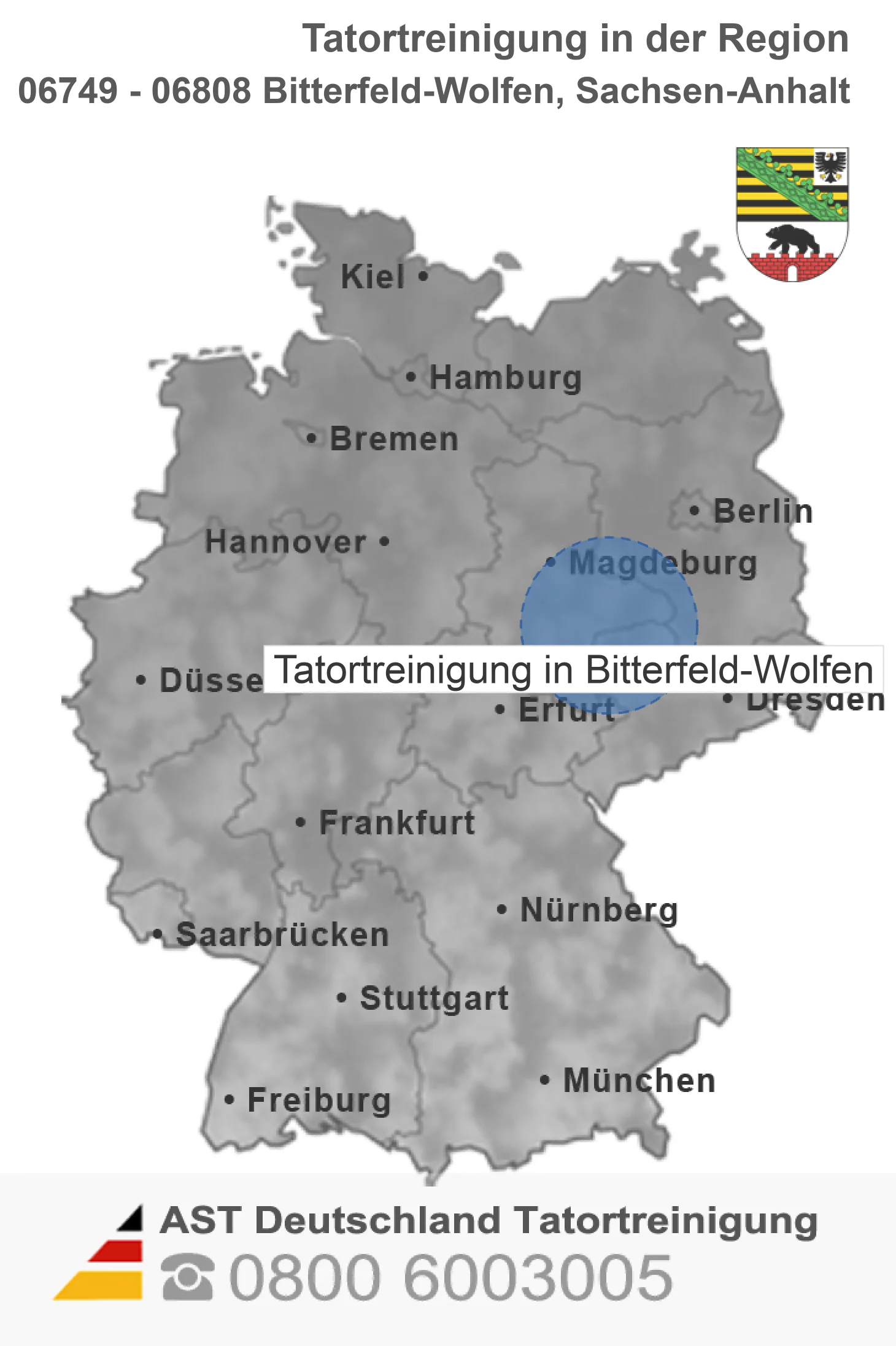 Leichenfundortreinigung Bitterfeld-Wolfen