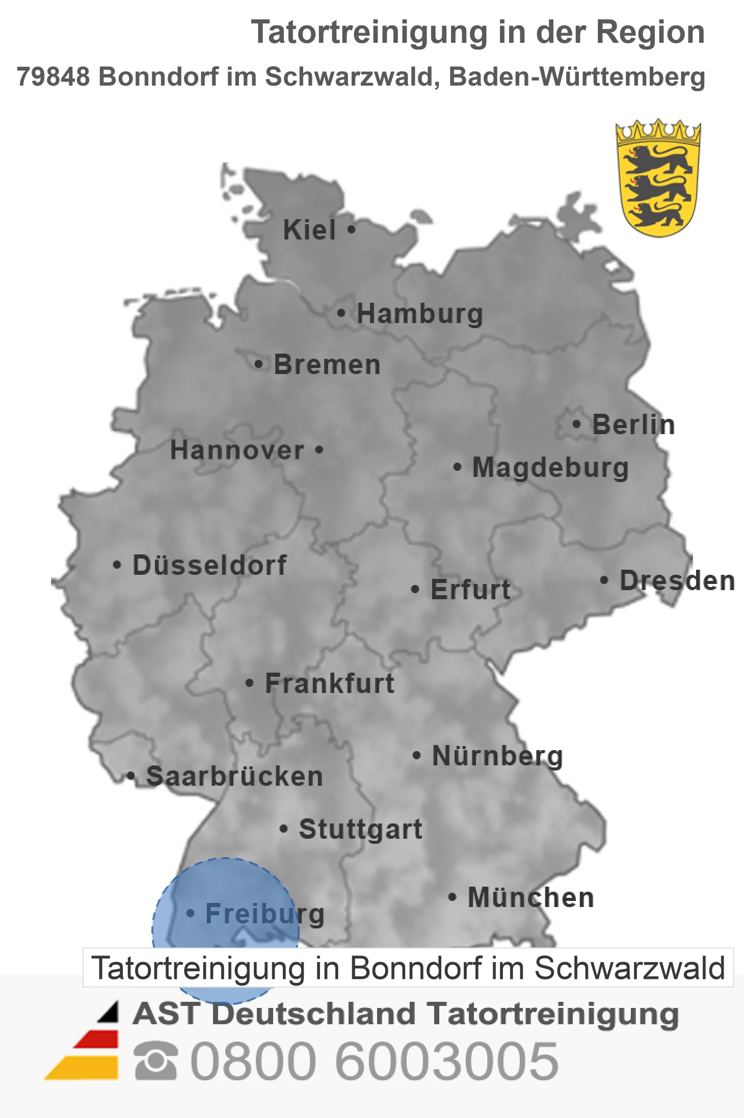 Tatortreinigung Bonndorf im Schwarzwald