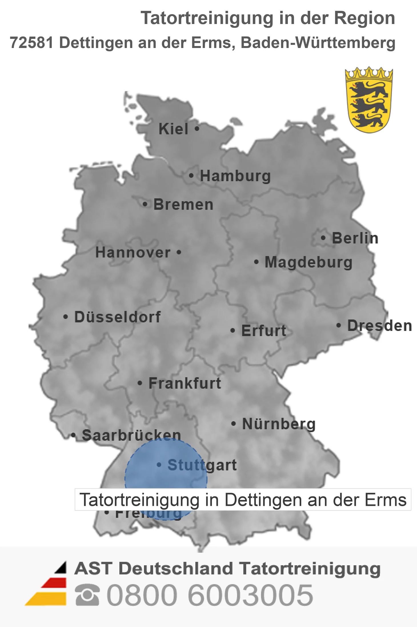 Tatortreinigung Dettingen an der Erms