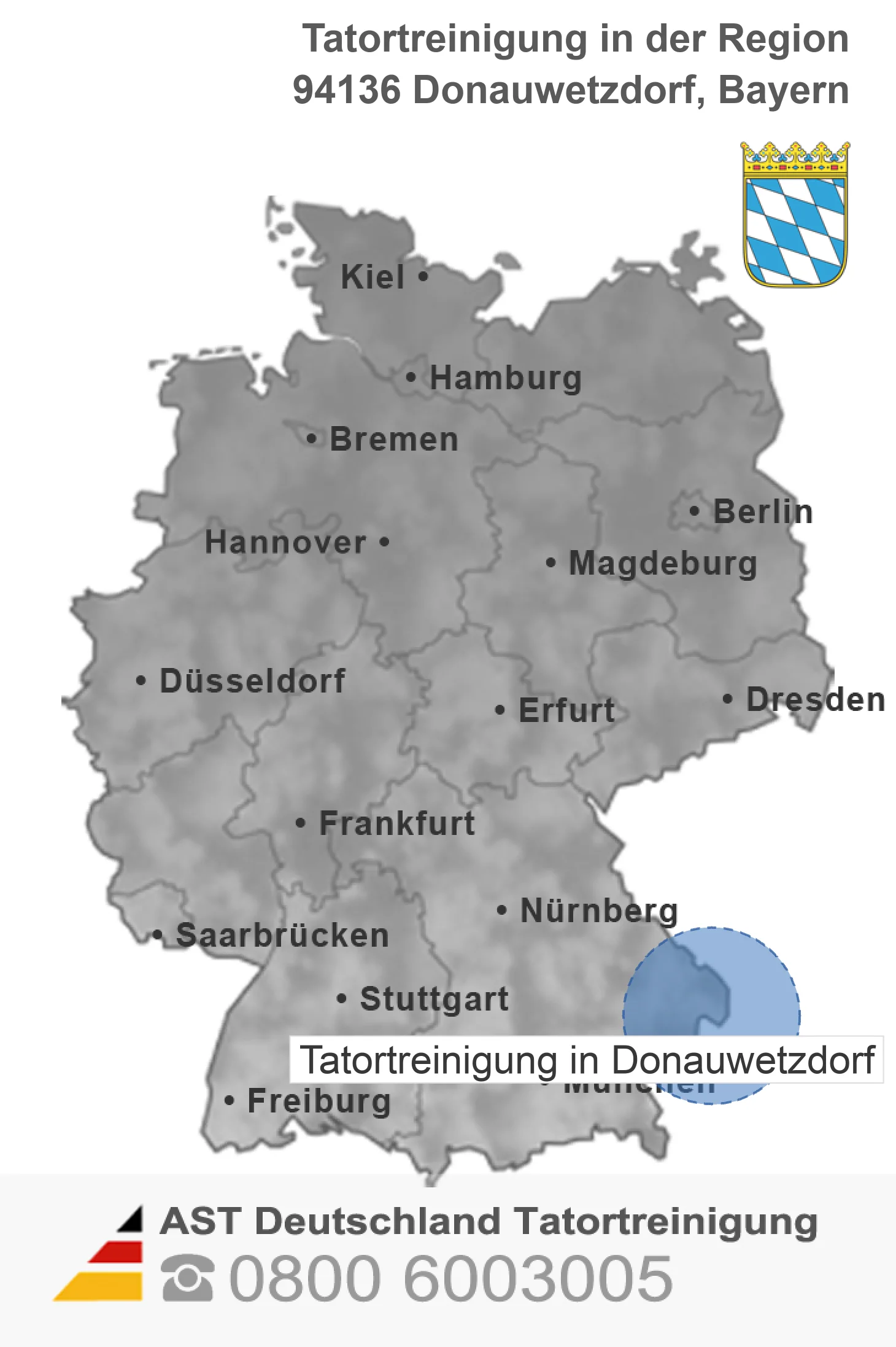 Tatortreinigung Donauwetzdorf