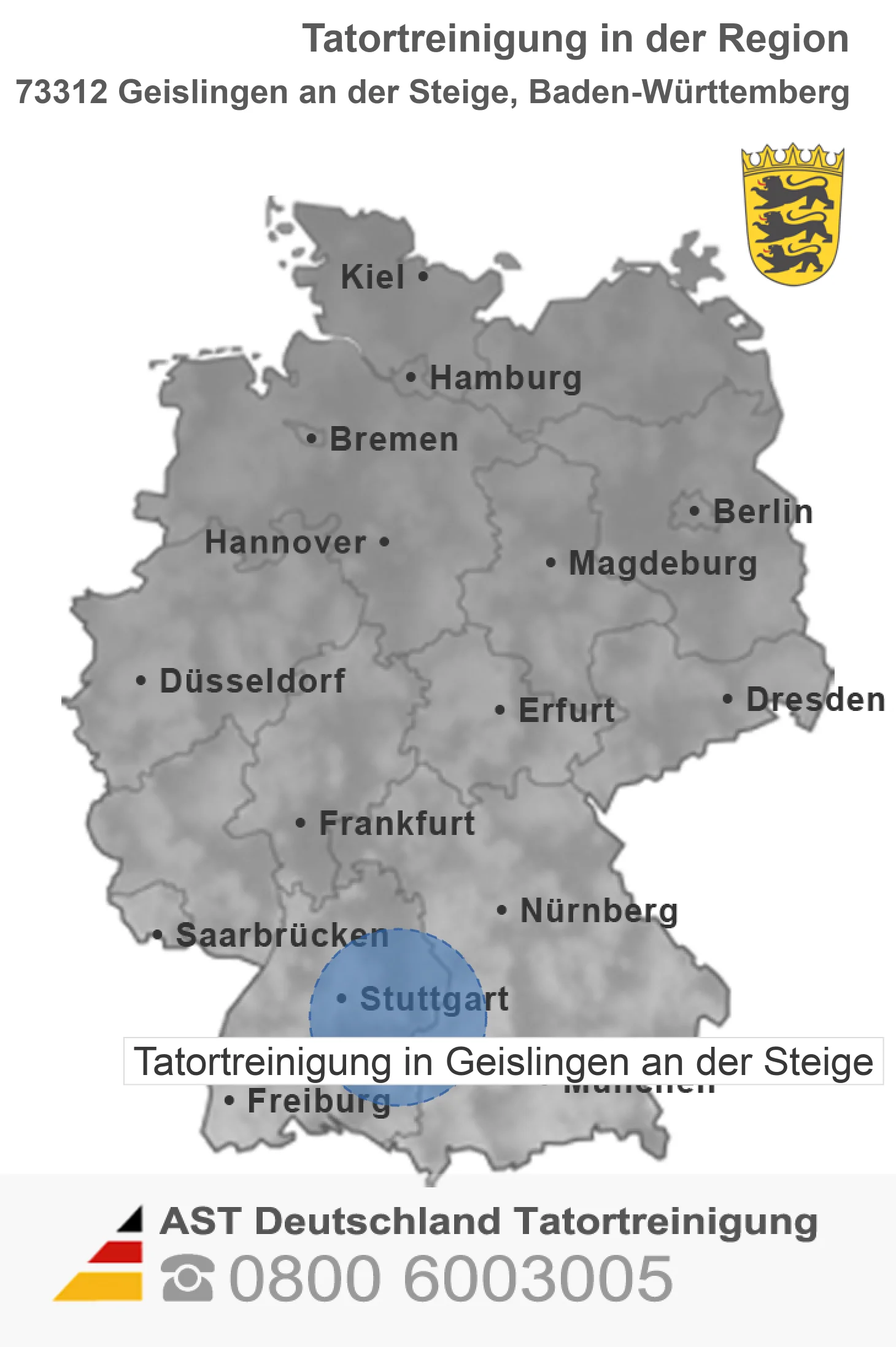 Tatortreinigung Geislingen an der Steige
