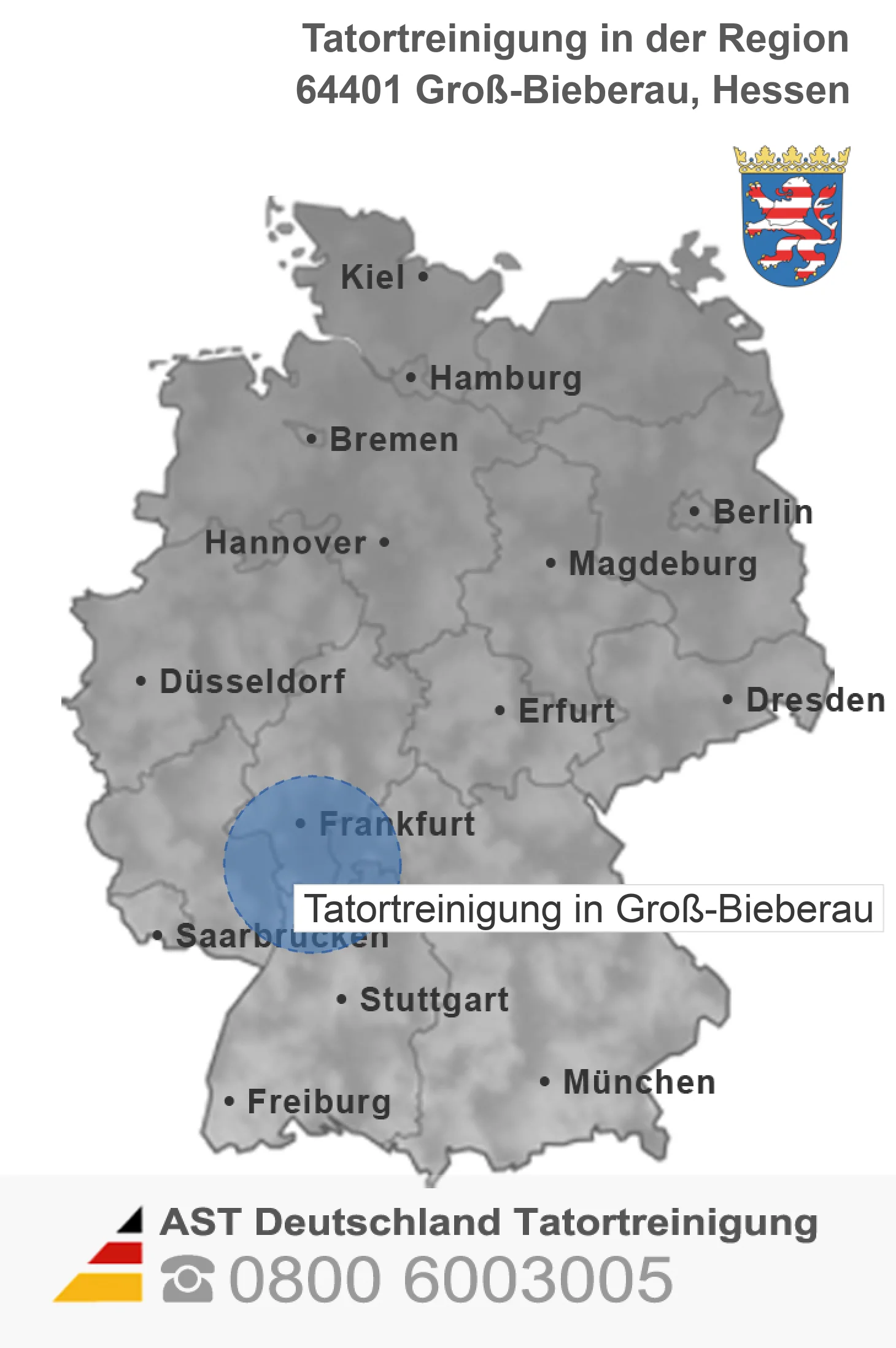Tatortreinigung Gro&szlig;-Bieberau