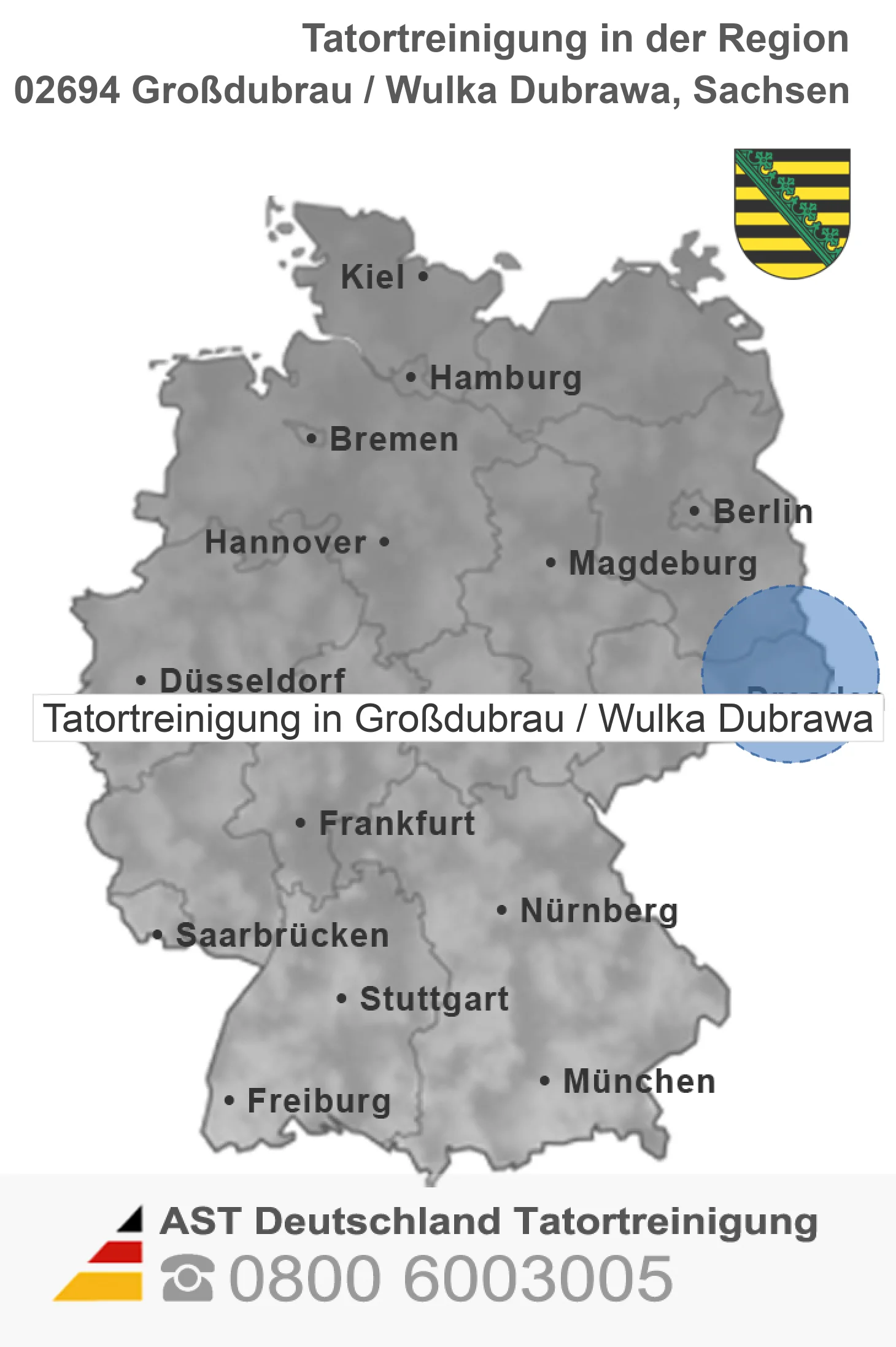 Tatortreinigung Gro&szlig;dubrau / Wulka Dubrawa
