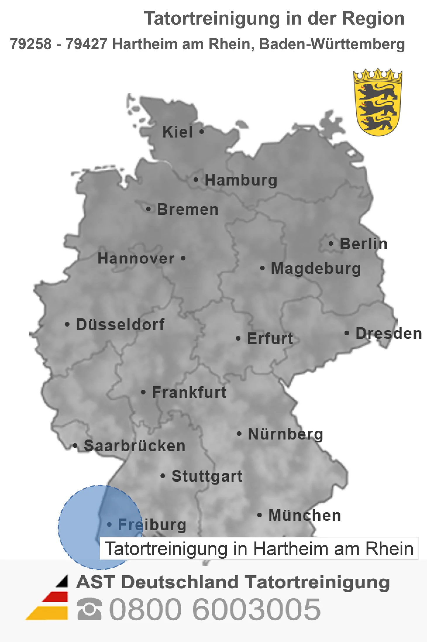 Tatortreinigung Hartheim am Rhein