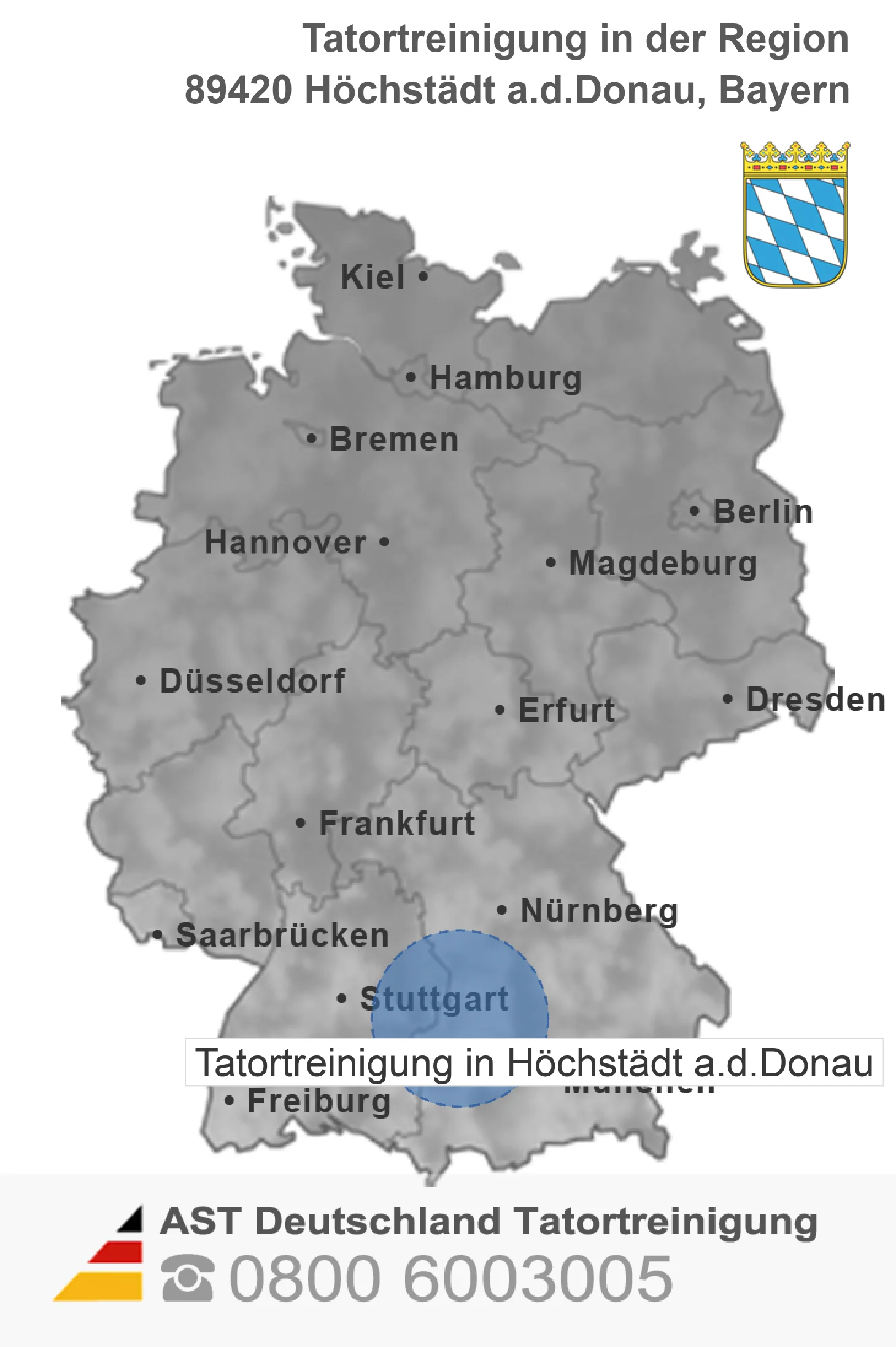 Tatortreinigung H&ouml;chst&auml;dt a.d.Donau