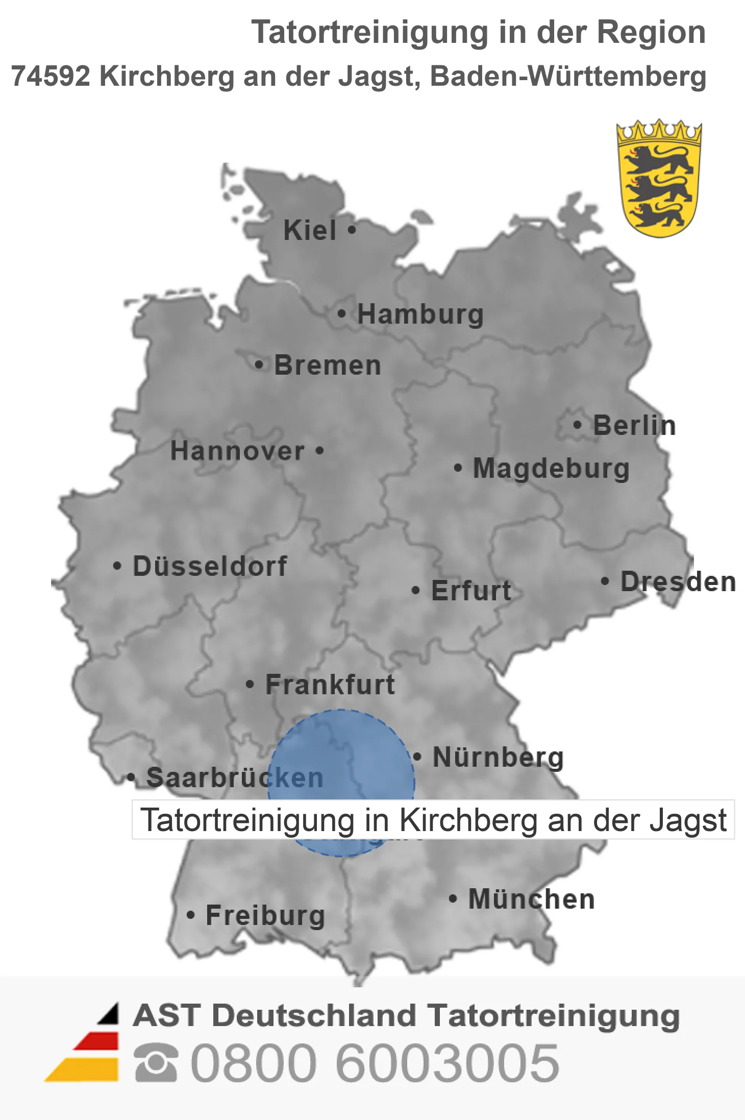 Tatortreinigung Kirchberg an der Jagst