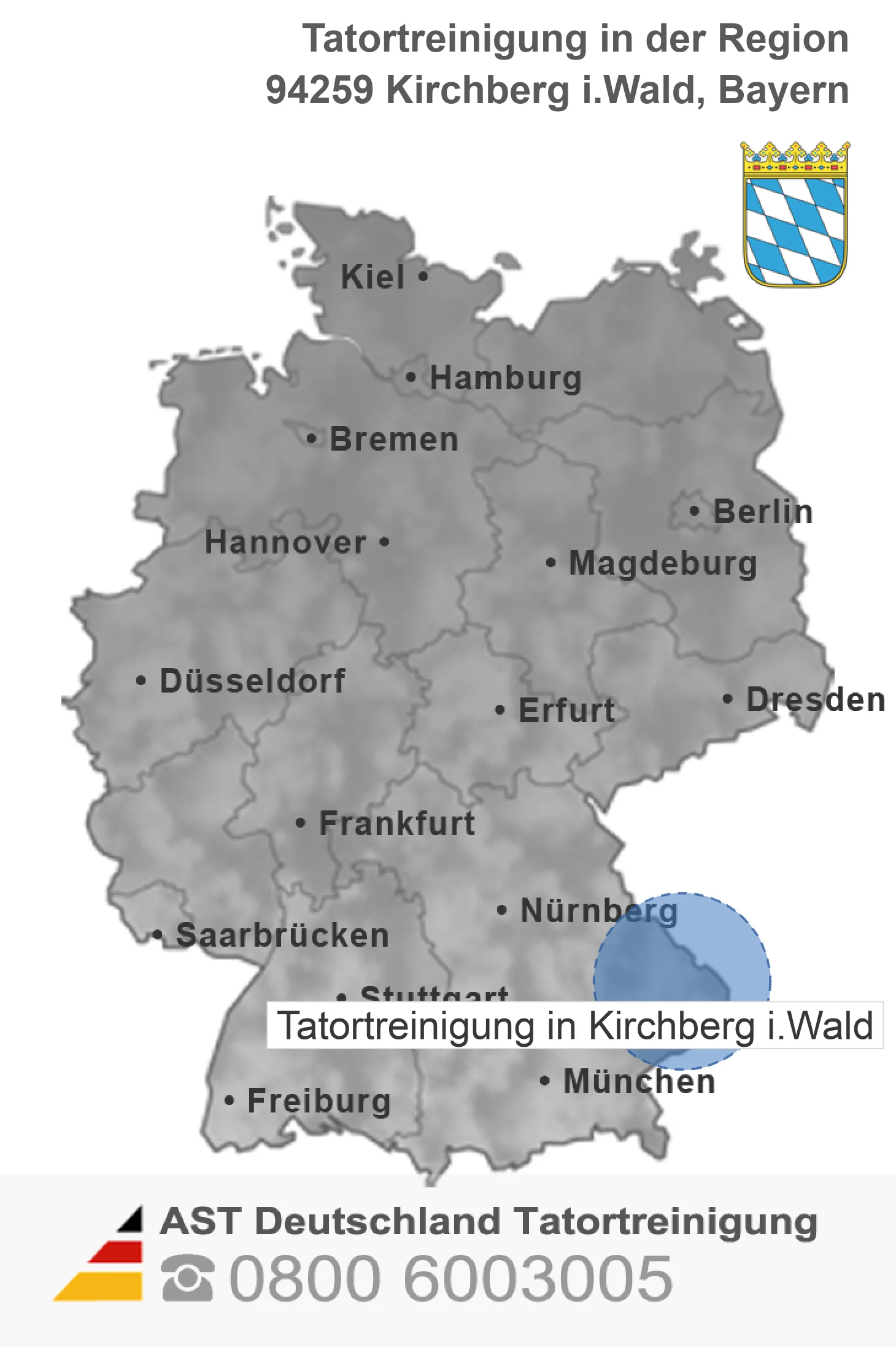 Tatortreinigung Kirchberg i.Wald