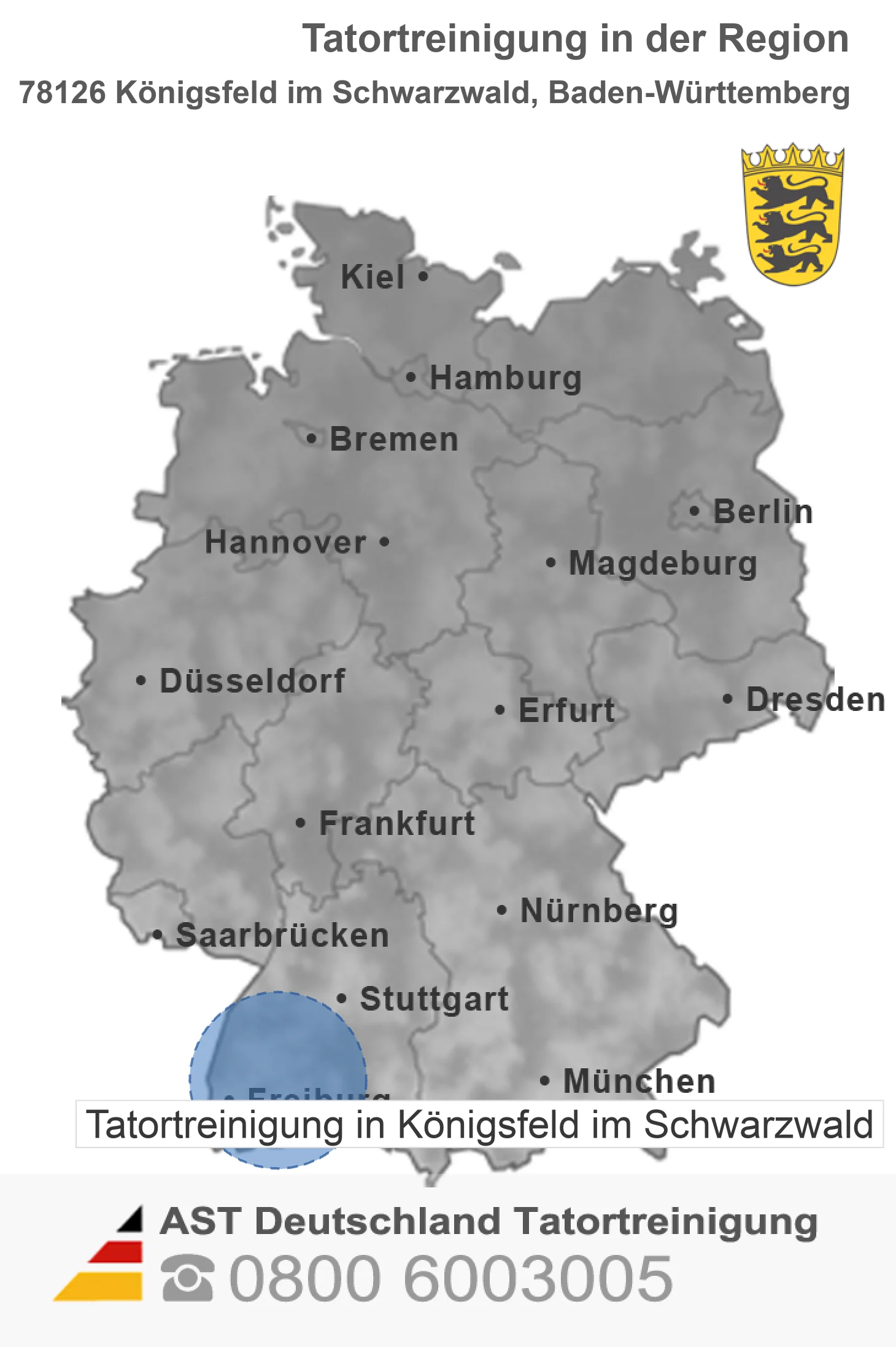 Tatortreinigung K&ouml;nigsfeld im Schwarzwald
