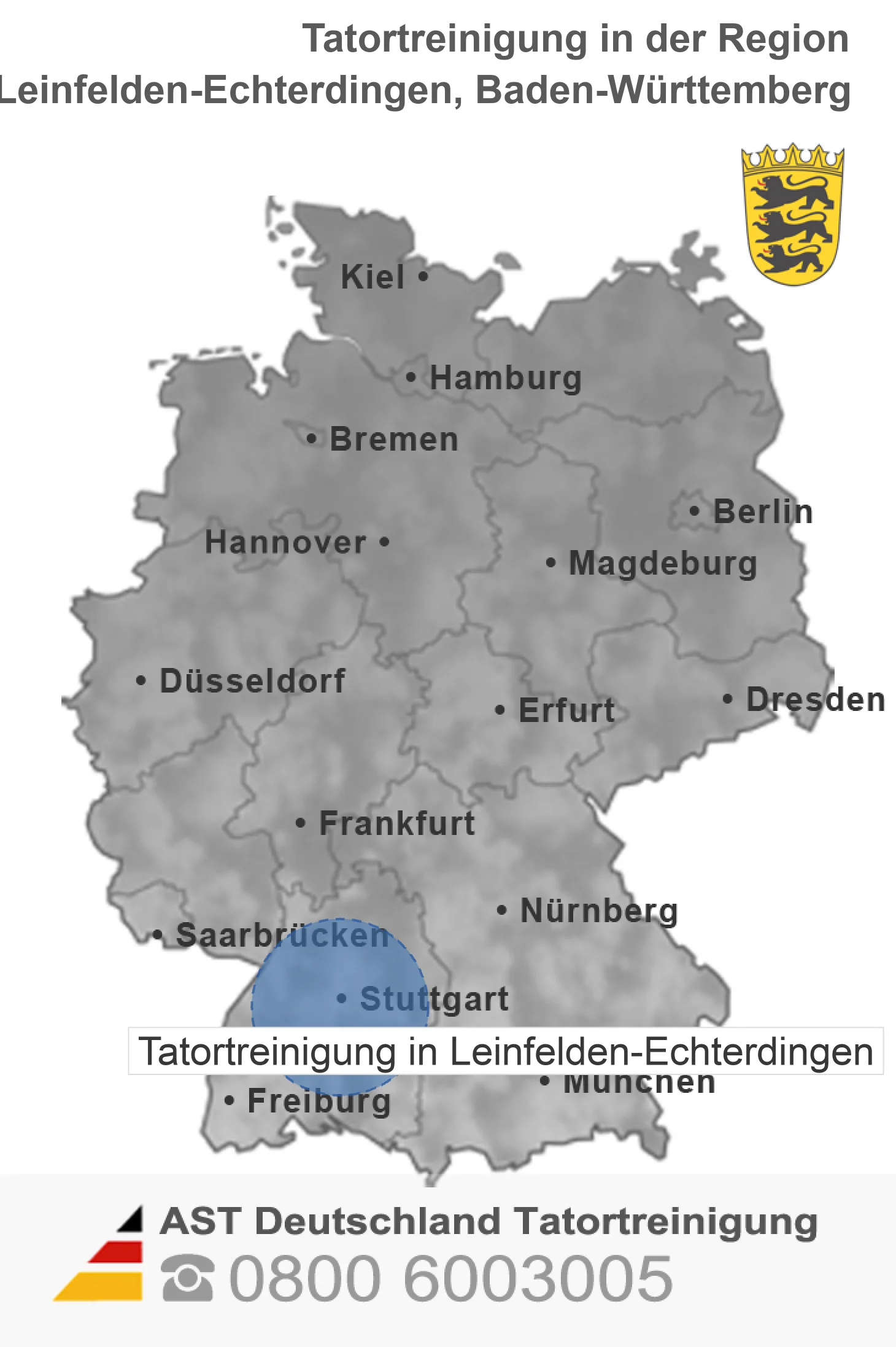 Leichenfundortreinigung Leinfelden-Echterdingen