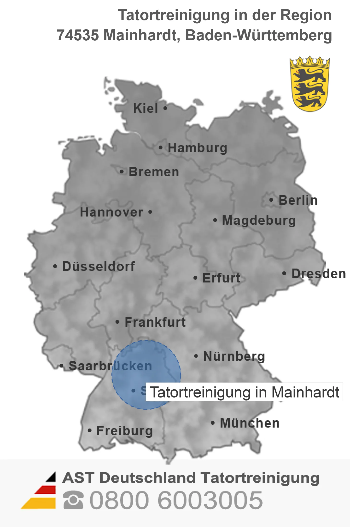 Tatortreinigung Mainhardt
