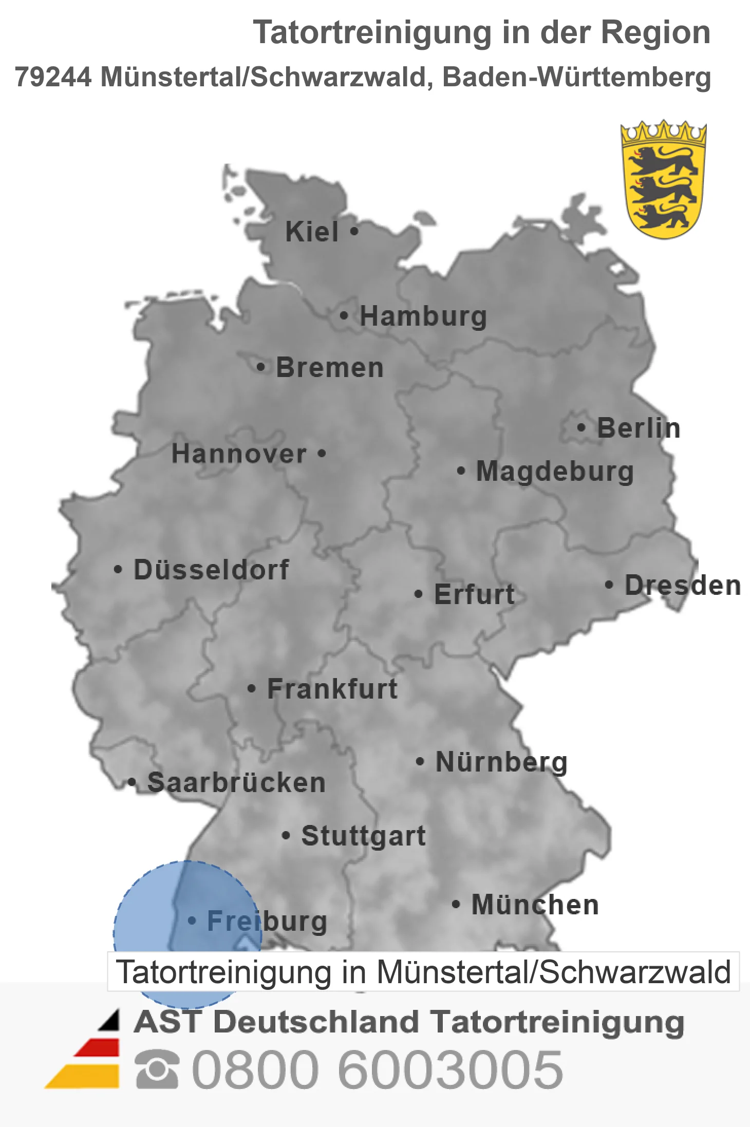 Tatortreinigung M&uuml;nstertal/Schwarzwald