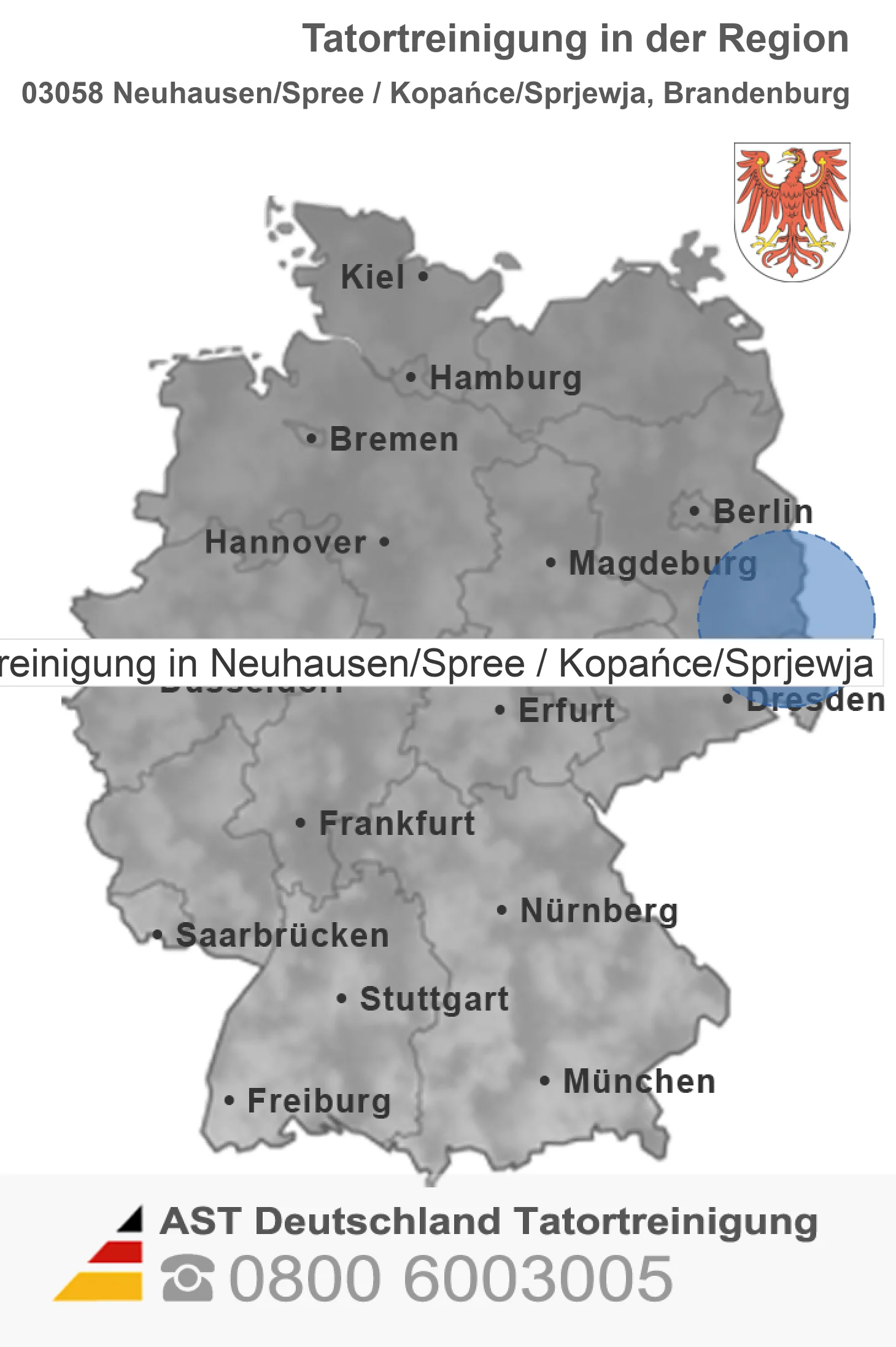 Tatortreinigung Neuhausen/Spree / Kopańce/Sprjewja