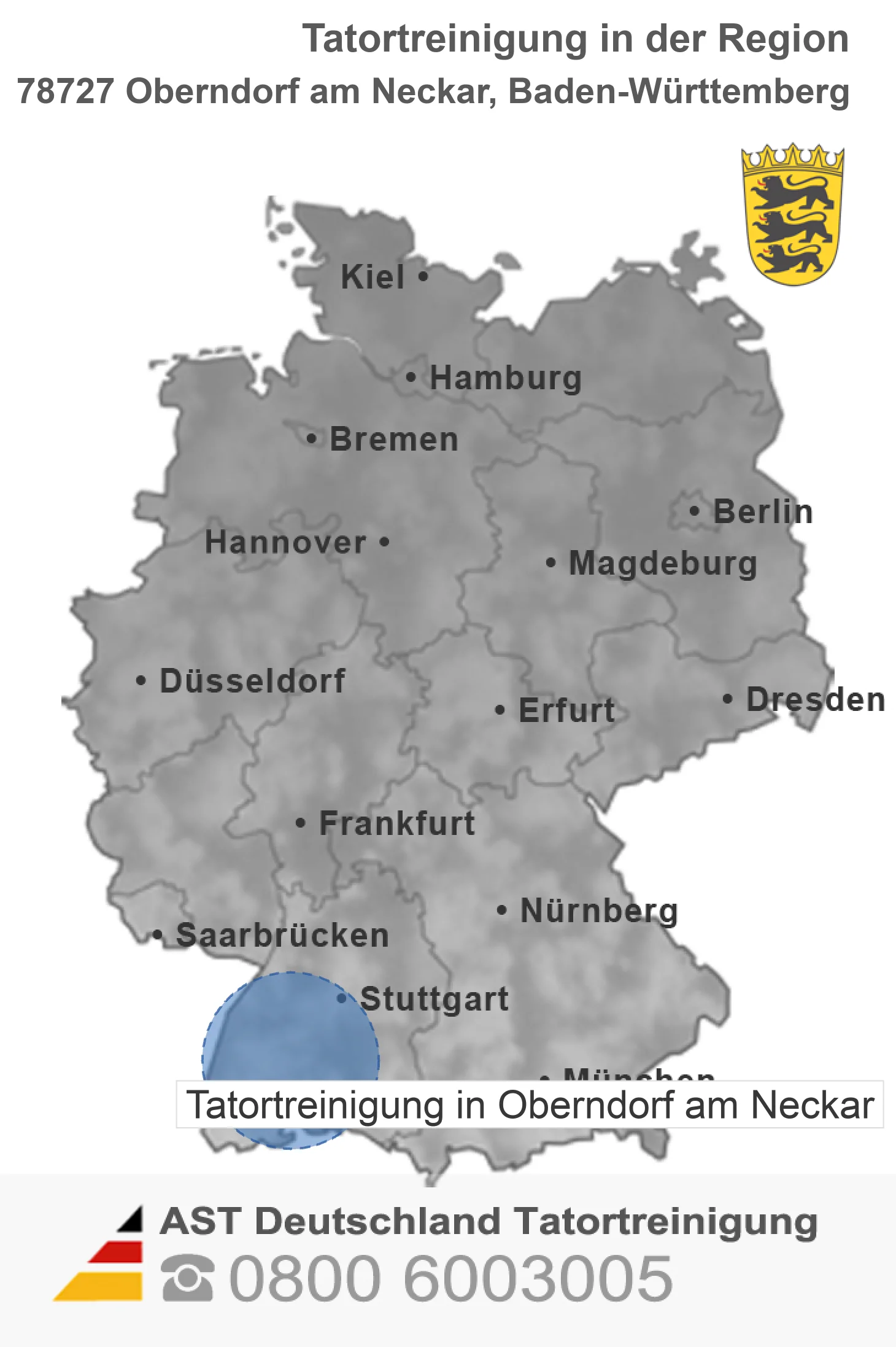 Tatortreinigung Oberndorf am Neckar