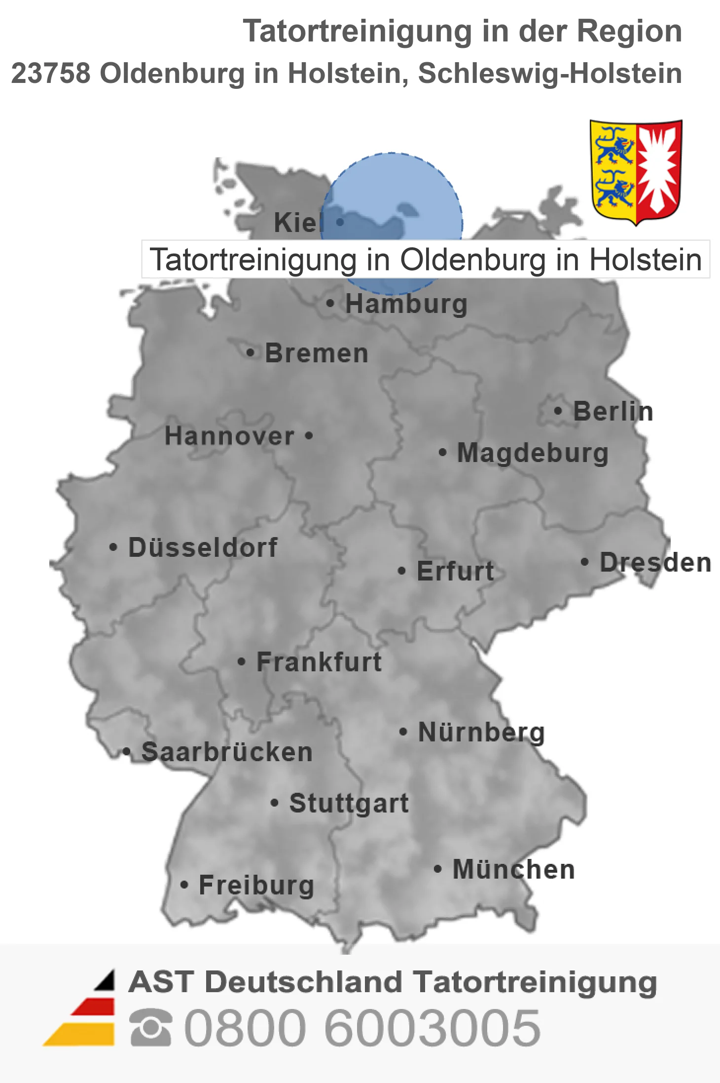 Tatortreinigung Oldenburg in Holstein
