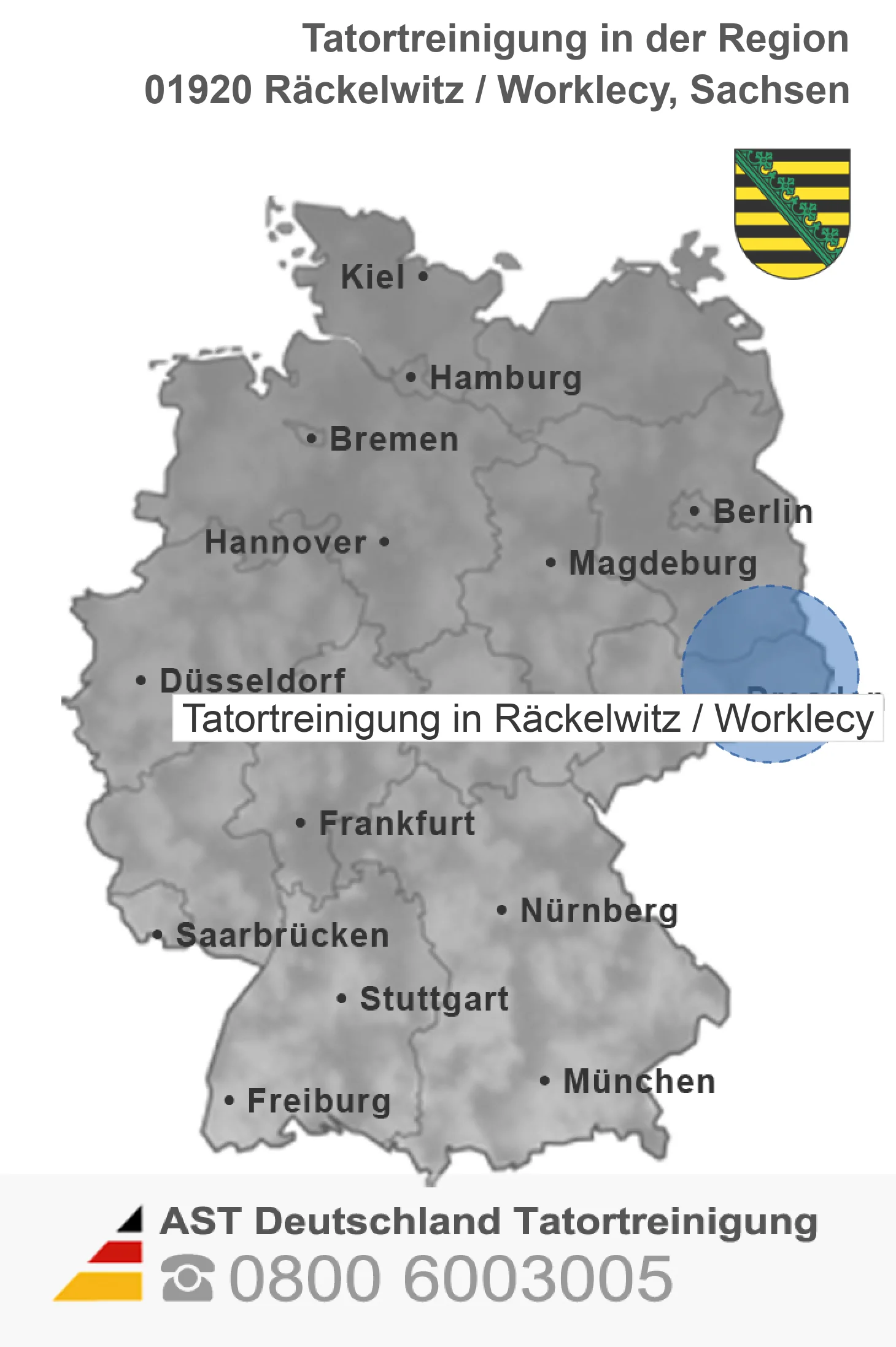 Tatortreinigung R&auml;ckelwitz / Worklecy