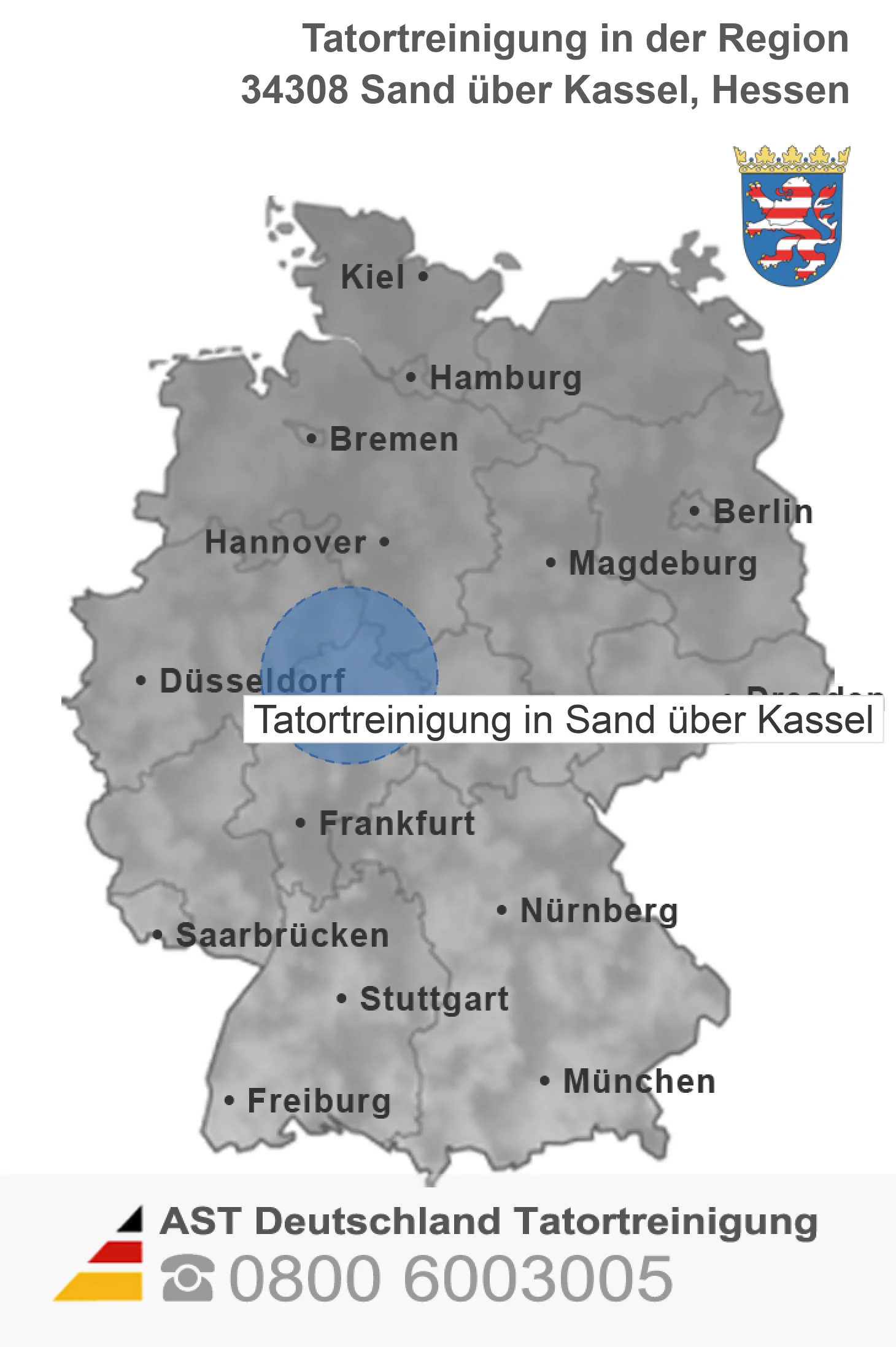 Tatortreinigung Sand &uuml;ber Kassel