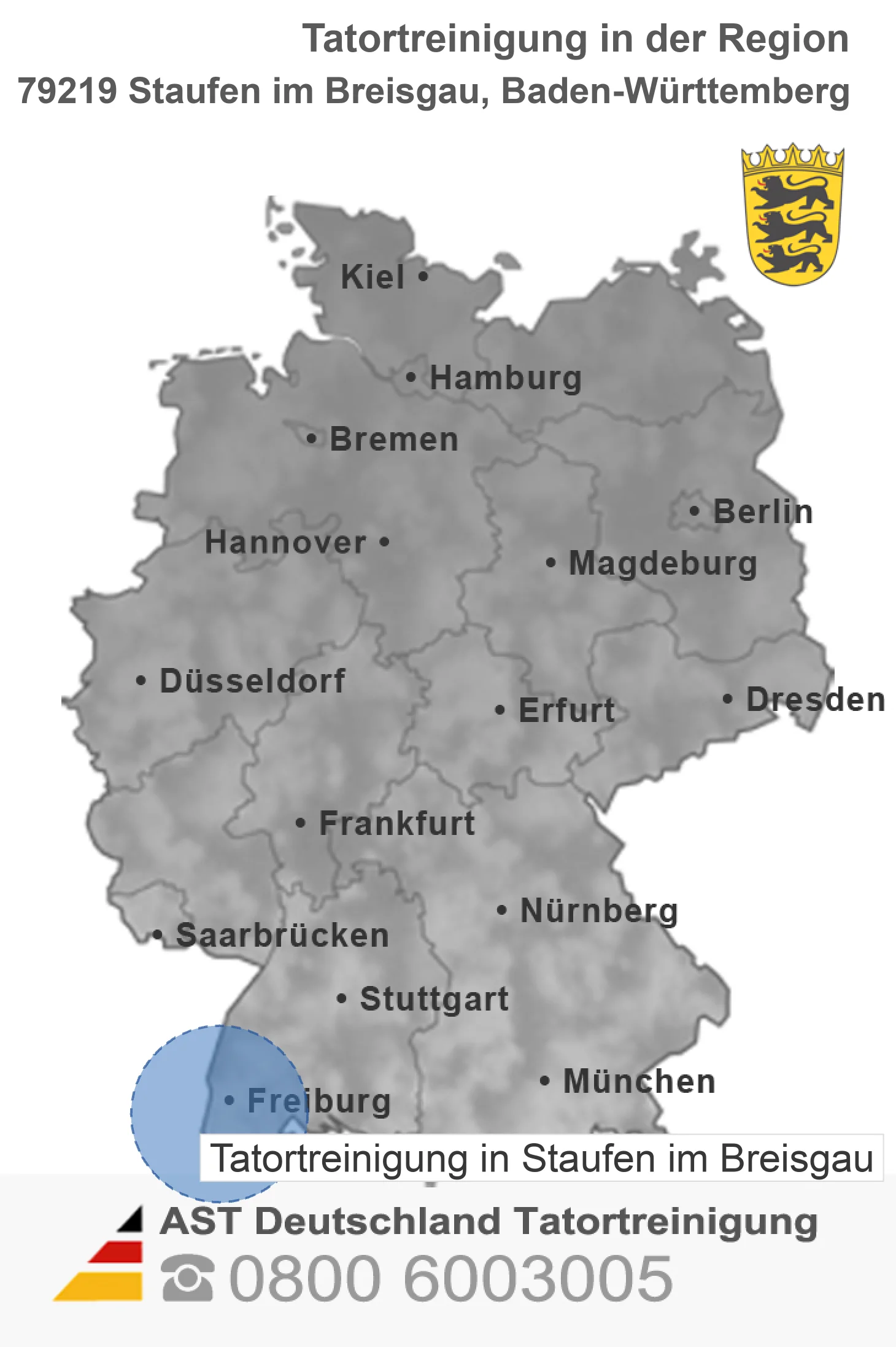 Tatortreinigung Staufen im Breisgau