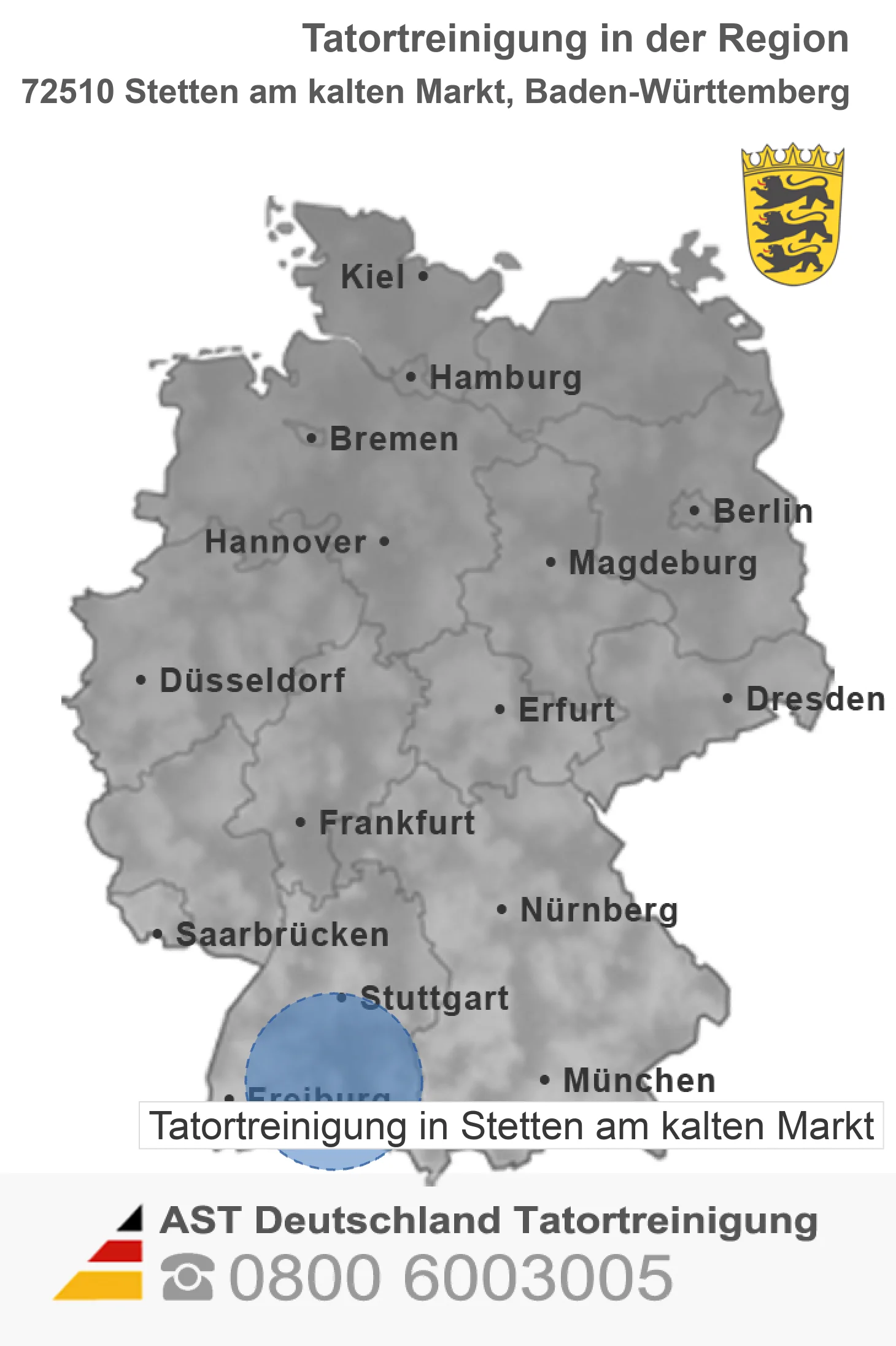 Tatortreinigung Stetten am kalten Markt