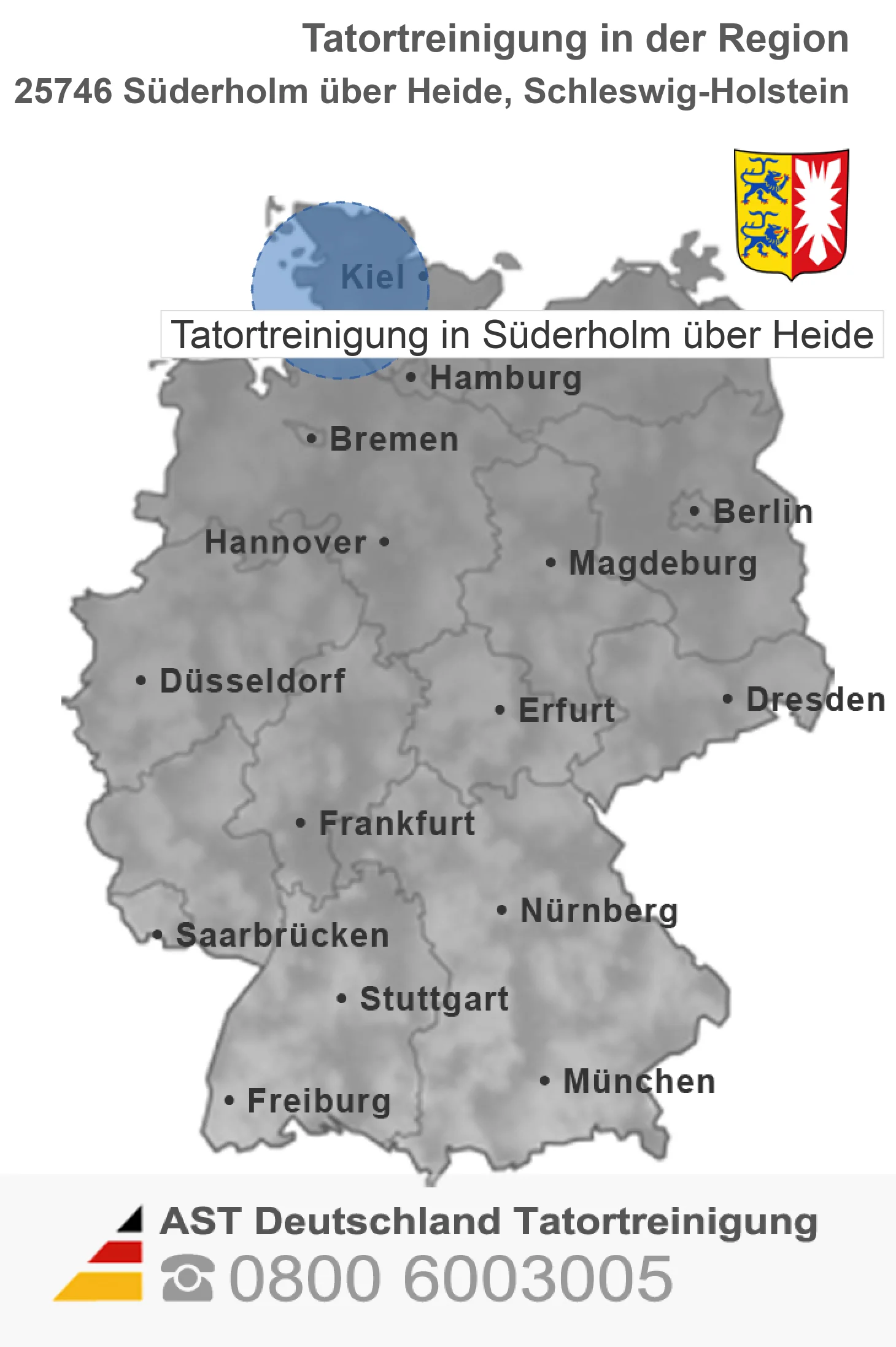 Tatortreinigung S&uuml;derholm &uuml;ber Heide