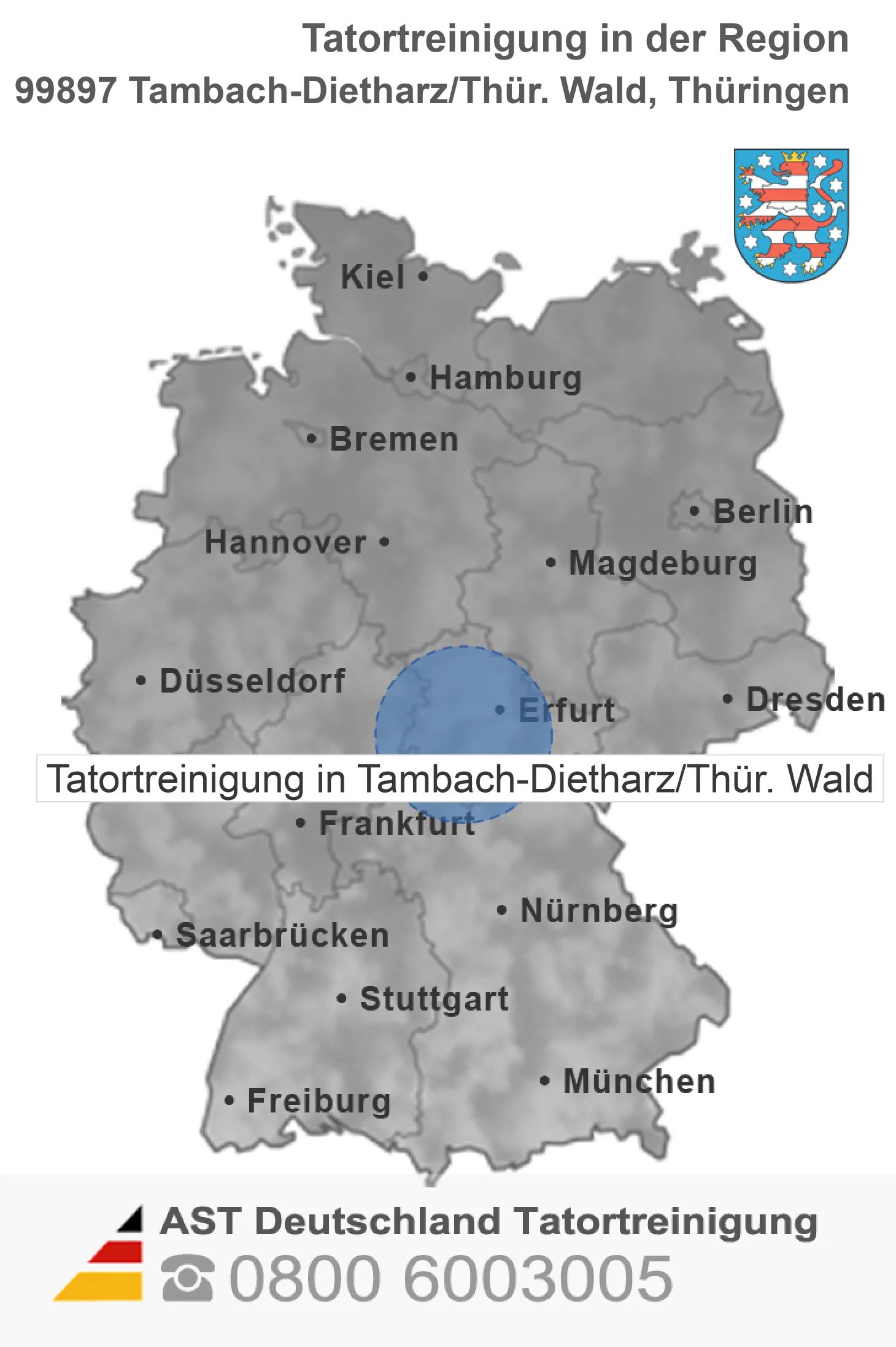 Tatortreinigung Tambach-Dietharz/Th&uuml;r. Wald