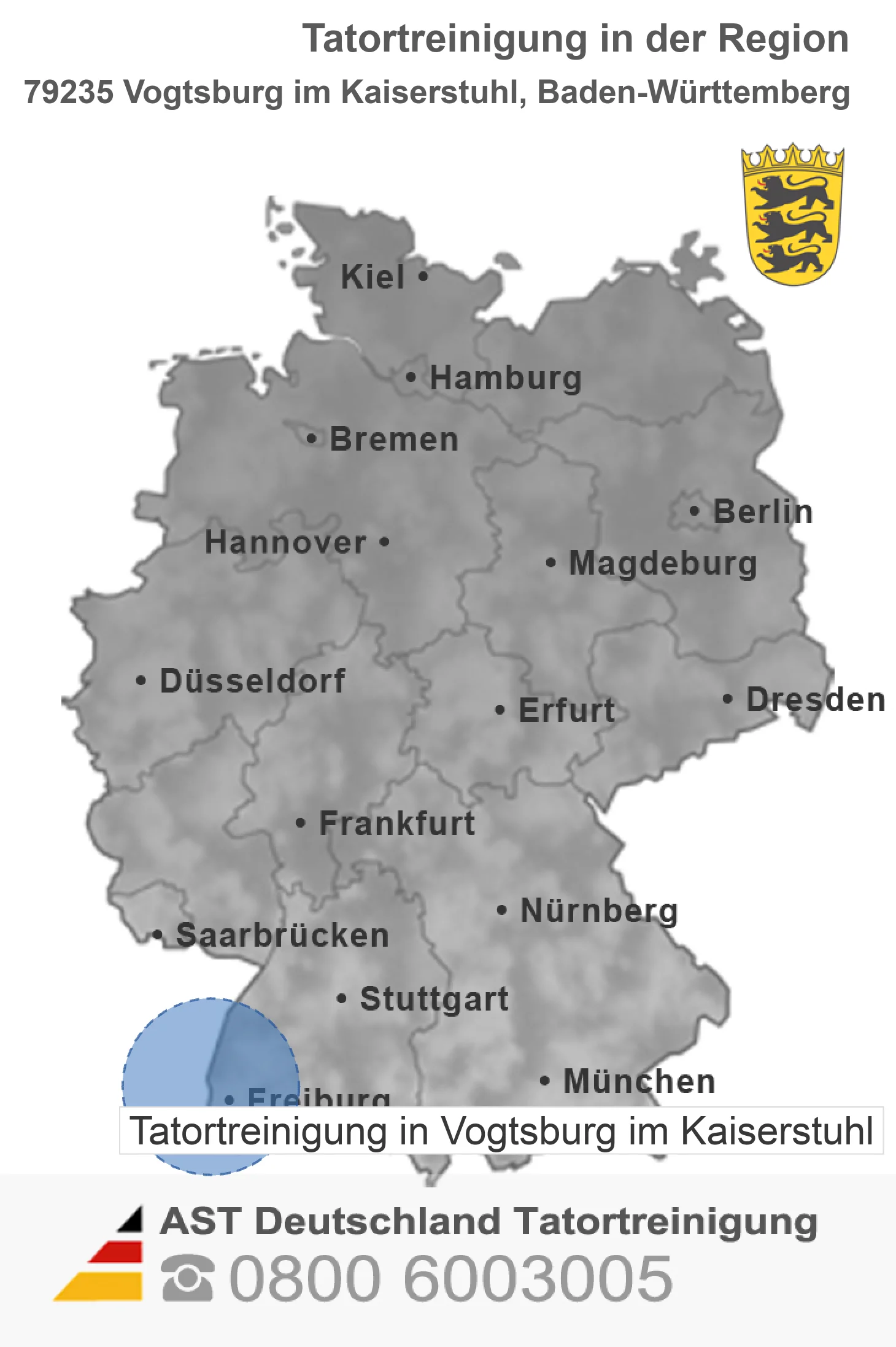 Tatortreinigung Vogtsburg im Kaiserstuhl