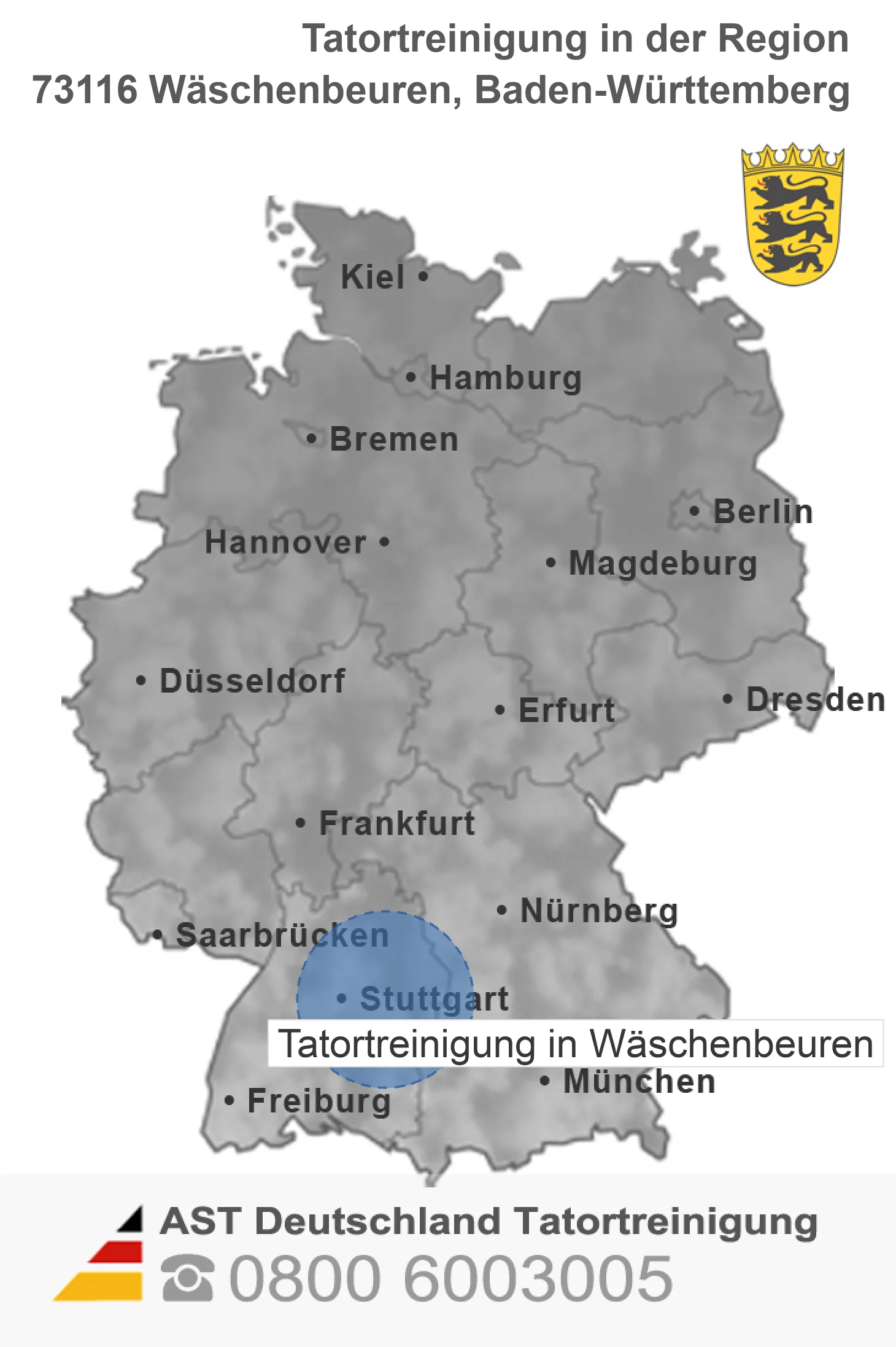 Tatortreinigung W&auml;schenbeuren