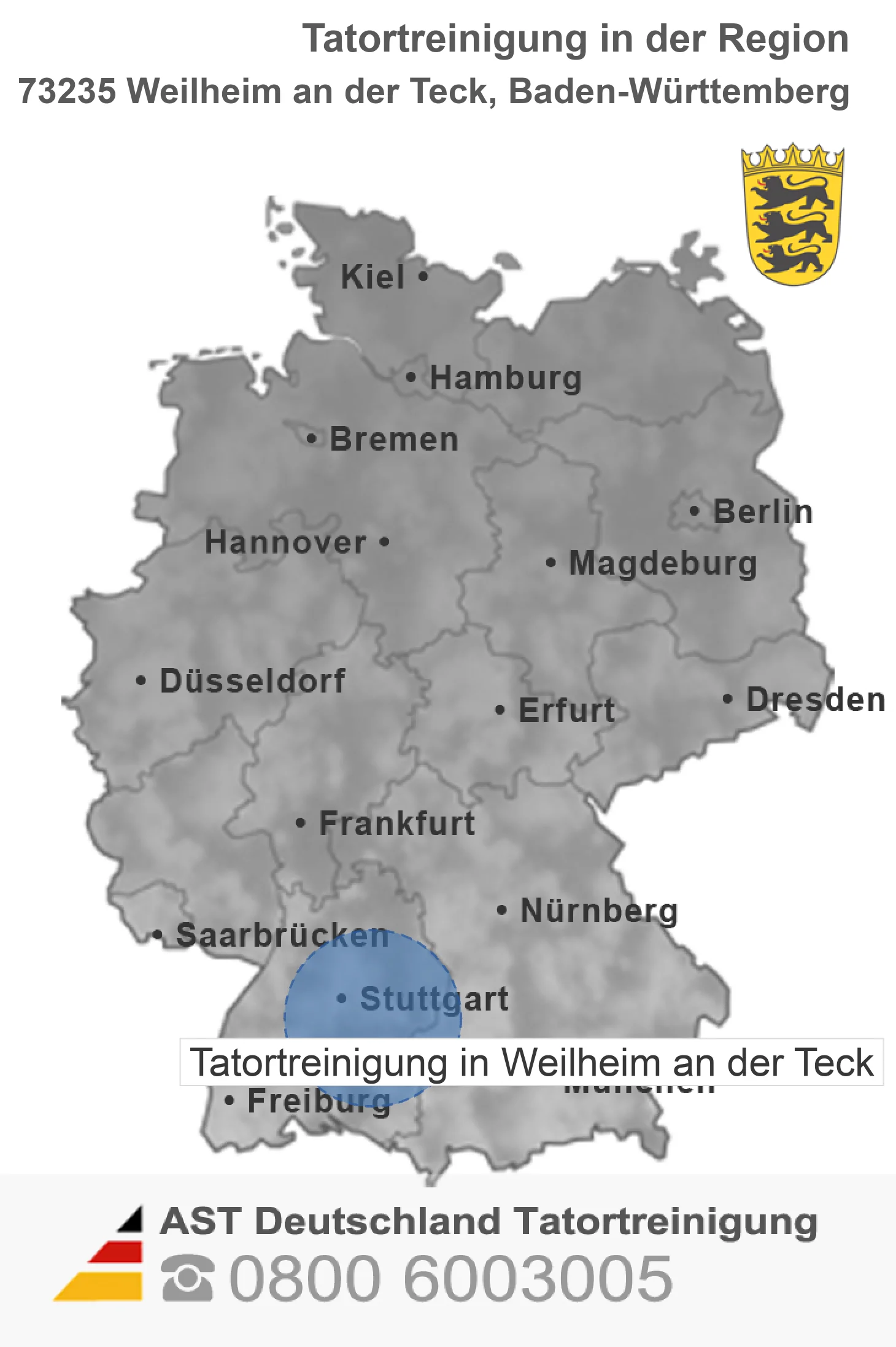 Tatortreinigung Weilheim an der Teck